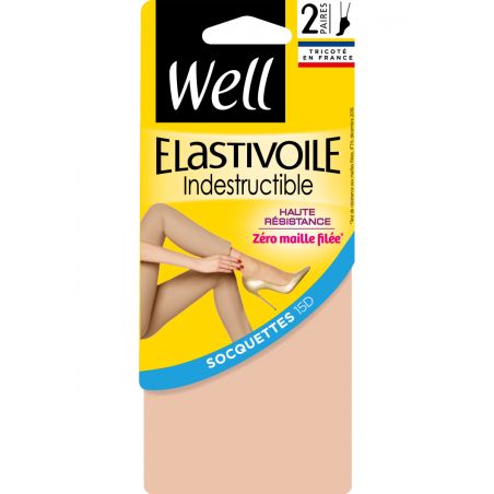 Well Socquettes Transparentes Elastivoile Indestructible 15D Noir Taille Unique