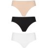 Well Trio Essentiel Micro Lot De 3 Slips Nude Noir Blanc 36/38