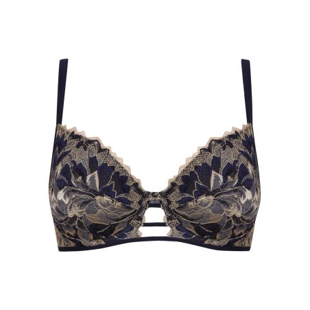 Well Soutien-Gorge À Armatures Dentellissime Bleu De Minuit / Nude 95B