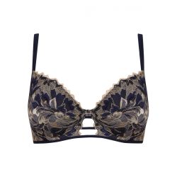Well Soutien-Gorge À Armatures Dentellissime Bleu De Minuit / Nude 95C