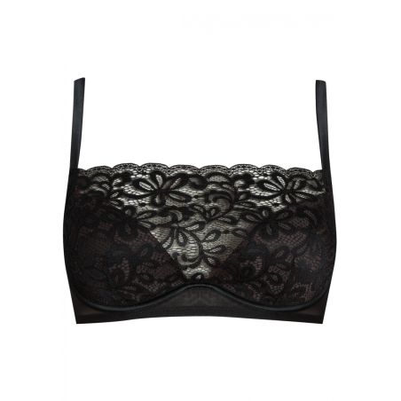 Well Soutien-Gorge Bandeau Ampliforme Hypnose Noir 95D