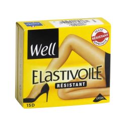 Well Collant Femme Noir Elastivoile Résistant 15D T3 : Le