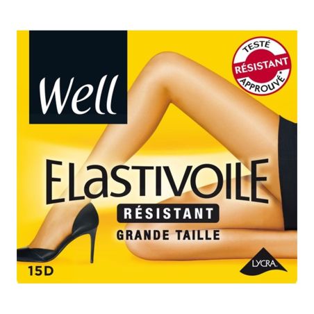 Well Collant Fin 1 Paire Unis Simple Invisible Satiné Pointe Renforcée Gousset Polyamide Elastivoile T5