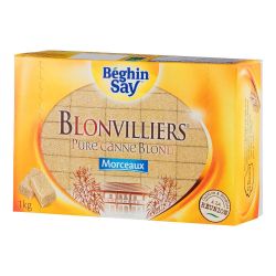 Béghin Say Sucre Morceaux Pure Canne Blonvilliers : La Boite De 1 Kg