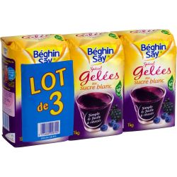 Beghin Say Béghin Sucre Spécial Gelées : Les 3 Paquets De 1 Kg