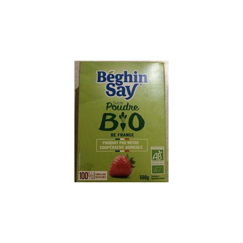 Beghin Say B.Say Sucre Poudre Bio Hve500G