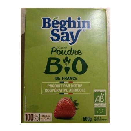 Beghin Say B.Say Sucre Poudre Bio Hve500G