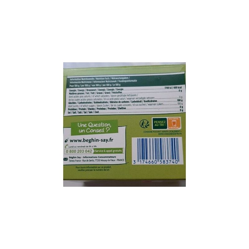 Beghin Say B.Say Bio Petit Morceaux 450G