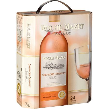 Roche Mazet Vin Rosé De Pays D'Oc Cinsault Grenache : La Fontaine 3L