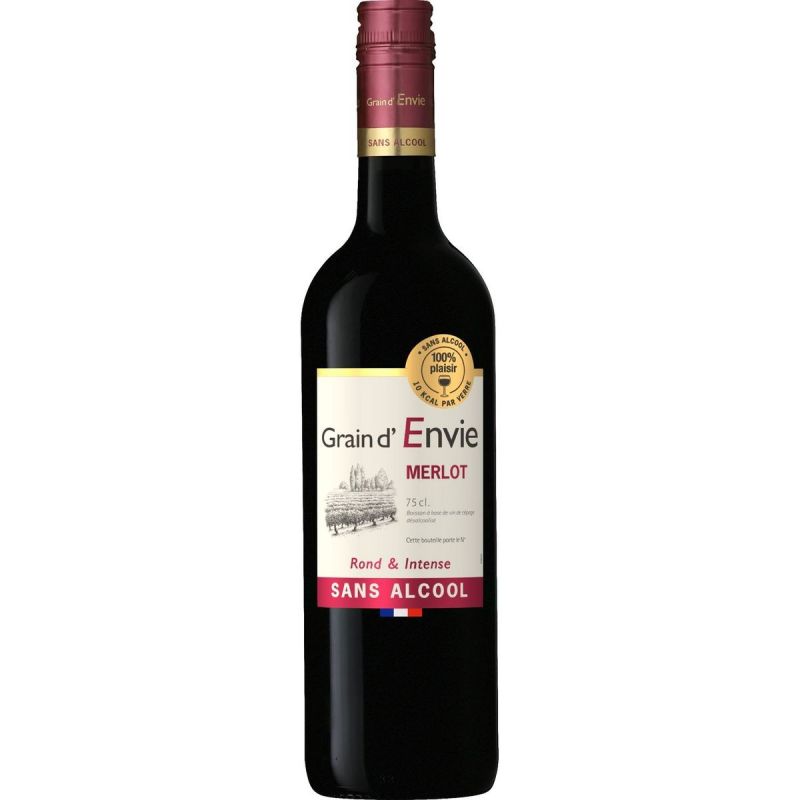Grain D'Envie Merlot Vin Sans Alcool Rouge 75Cl