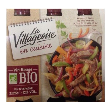 La Villageoise Vin D'Espagne Rouge Bio 3 X 25 Cl