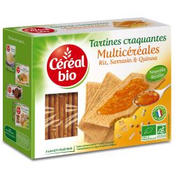Céréal Bio Biscottes Tartines Multicéréales : La Boite De 145 G