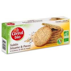 Céréal Bio Biscuits Sablés Sésame/Pavot : Les 6 Sachets De 2 - 132 G