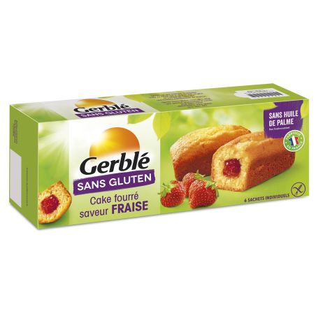 Gerblé Cake Fourré À La Fraise Sans Gluten : Les 6 Cakes De 35 G