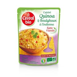 Céréal Bio Plat Cuisiné Quinoa/Boulghour À L'Indienne : Le Sachet De 220 G