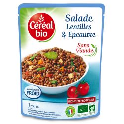 Céréal Bio Plat Cuisiné Salade Lentilles/Épeautre : Le Sachet De 220 G