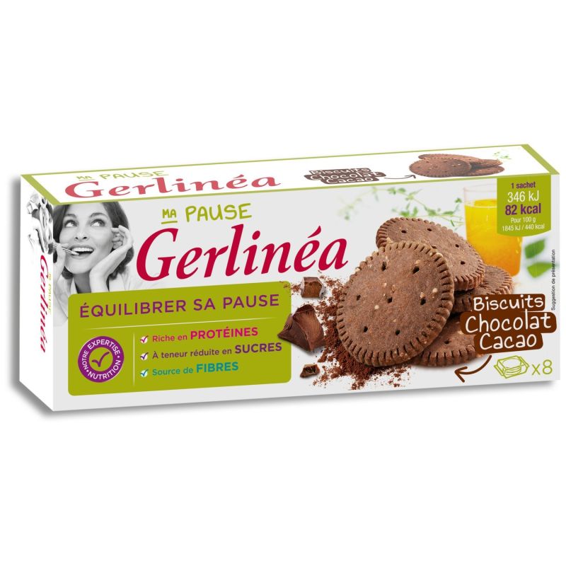 Gerblé Gerlinéa Biscuits Chocolat Cacao : Le Paquet De 24 - 150 G