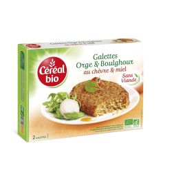 Céréal Bio Galettes Orge/Boulghour/Chèvre Miel : Les 2 De 100 G