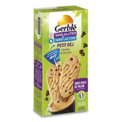Gerblé Biscuits Céréales Pépites Chocolat, Sans Gluten & Lactose : Les 4 Sachets De 50 G