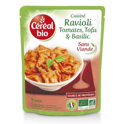 Céréal Bio Plats Cuisinés Ravioli Tomate/Tofu Basilic : Le Sachet De 267 G