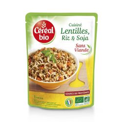 Céréal Bio Plats Cuisinés Lentilles Riz & Soja : Le Sachet De 250 G