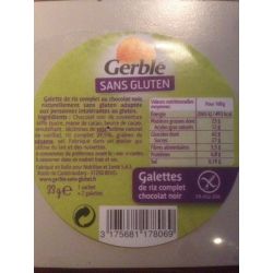 Gerble Galettes Riz Choco Noir X2 33G