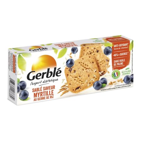 Gerblé Biscuits Sablé Myrtille : La Boite De 140G