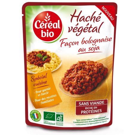 Céréal Bio Plat Cuisiné Haché Façon Bolognaise/Soja : Le Sachet De 250 G