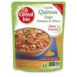 Céréal Bio Plat Cuisiné Quinoa Tomates Olives Sans Viande : Le Sachet De 220G