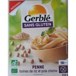Gerble Penne Pois Bio S/G 250G