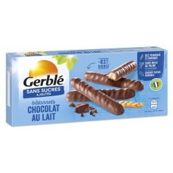 Gerblé Biscuits Bâtonnets Chocolat Lait S/Sucres Ajoutés : Le Paquet De 125 G