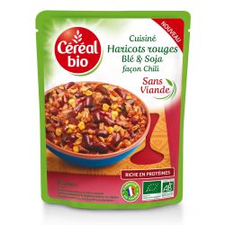Céréal Bio Plat Cuisiné Haricots Rouges Blé Et Soja Façon Chili : Le Sachet De 220G