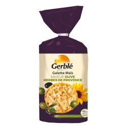 Gerblé Galettes De Maïs Saveur Olives Herbes Provence : La Paquet 123,5G