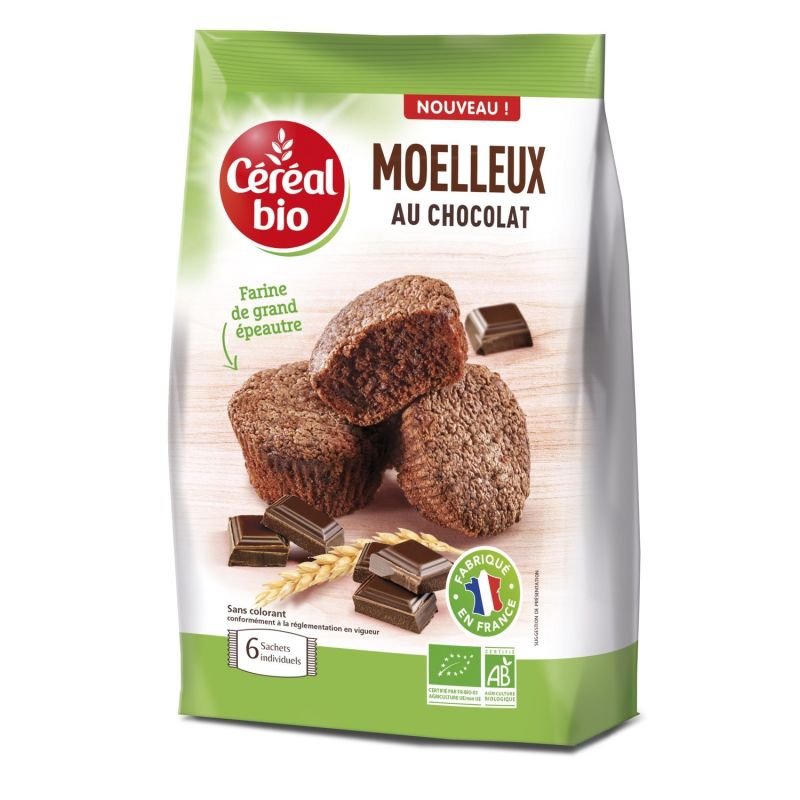 Cereal Bio Céréal Moelleux Chocolat : Le Paquet De 6 - 180G