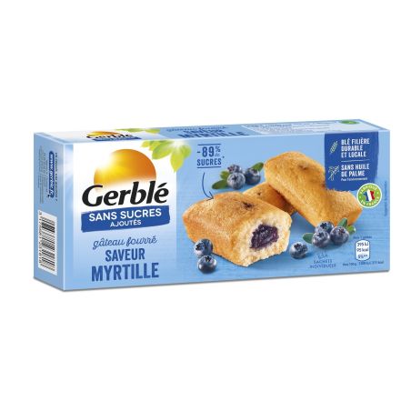 Gerblé Gâteaux Fourrés À La Myrtille S/Sucres Ajoutés : Boite De 150G