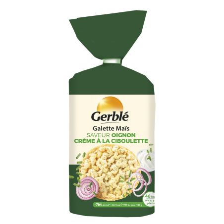 Gerblé Galettes De Maïs Oignon À La Ciboulette : Le Paquet 123,5G