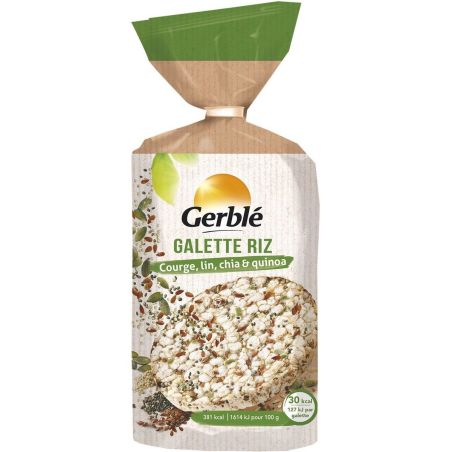 Gerble Gerblé Galette Riz Graines De Courge Lin Chia Et Quinoa 112G
