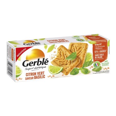 Gerblé Sablé Citron Vert Saveur Basilic Sachets 200G