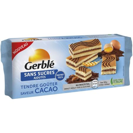 Gerble Gerblé Sans Sucre Ajouté Tendre Goûter Cacao 250G