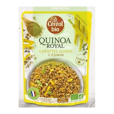 Céréal Bio Mélange De Quinoa Royal, Carottes Jaunes Et Cumin Issus L'Agriculture Biologique 220 G