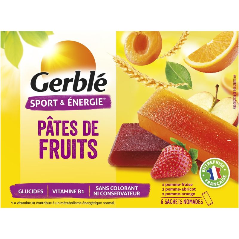 Gerblé Pâtes De Fruits Énergétique Sport & Energie : Les 6 Sachets 27G