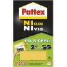 Pattex Ni Clou Vis Fix & Défix, Adhésif Blanc Surpuissant, Double Face Démontable, 10 Pastilles De 20 X 40 Mm