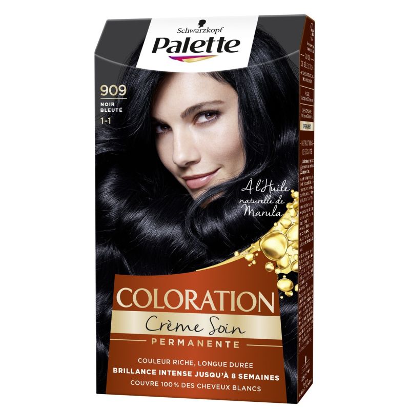 Schwarzkopf Saint Algue Palette Coloration Noir Bleuté 909 : La Boite De 115 Ml