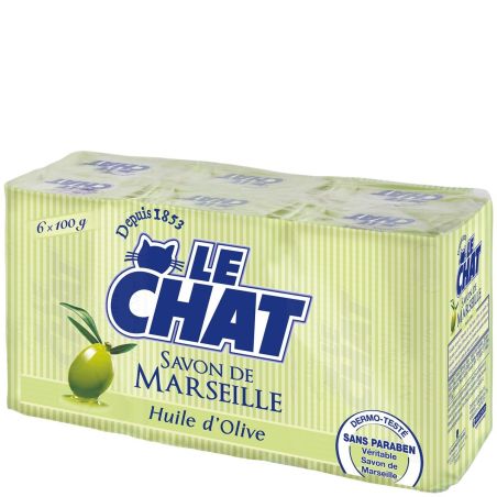 Le Chat Savon À L'Huile D'Olive 6X100G