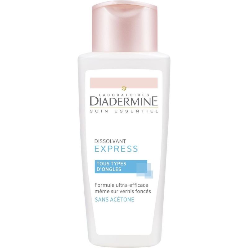 Diadermine Dissolvant Express Sans Acétone Tous Types D'Ongles 125Ml