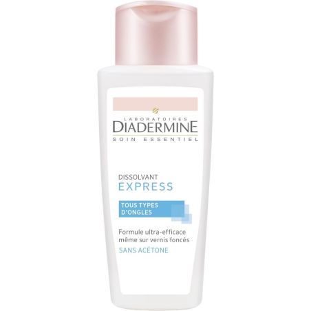 Diadermine Dissolvant Express Sans Acétone Tous Types D'Ongles 125Ml