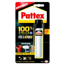 Pattex Colle À Réparer Pâte 100% 0% Solvant : Le Tube De 64 G