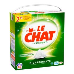 Le Chat Lessive Poudre Expert Bicarbonate : La Boîte À De 2,60Kg