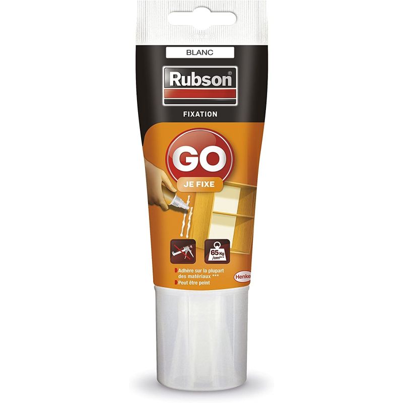 Rubson Mastic Fixation Go Je Fixe - Blanc 10T : Le Tube De 50Ml