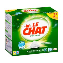 Le Chat L'Expert Bicarbonate Lessive En Tablettes Boîte 56 / 28 Lavages - 1,89Kg